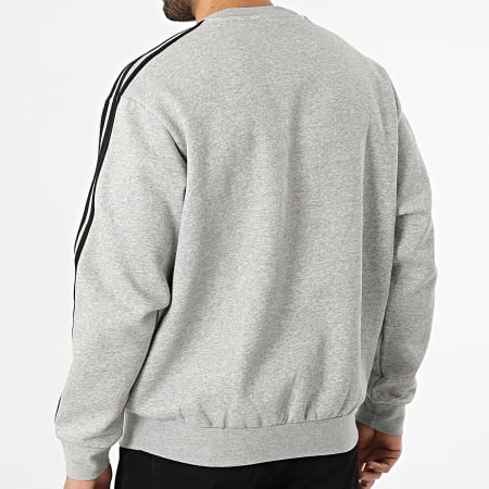 Adidas Originals - Sweat Crewneck A Bandes 3 Stripes KE2919 Gris Chiné