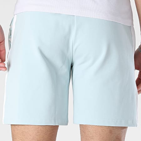 Chabrand - Short Jogging A Bandes 63204 Bleu Clair Blanc