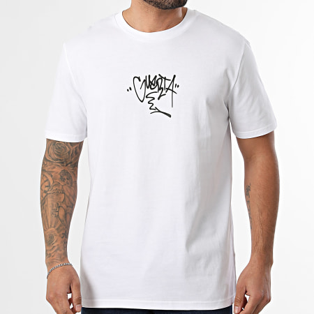 Guerta - Tee Shirt Oversize Large Le Rap A N*qué Ma Vie Back Blanc