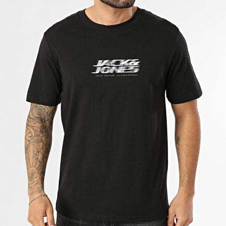 Jack And Jones - Tee Shirt Fusion Branded Noir