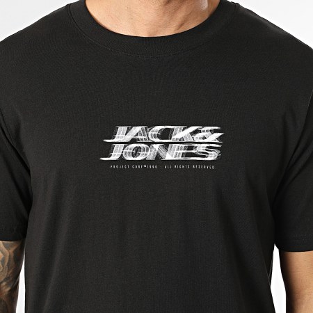 Jack And Jones - Tee Shirt Fusion Branded Noir