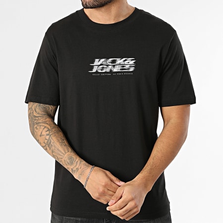 Jack And Jones - Tee Shirt Fusion Branded Noir