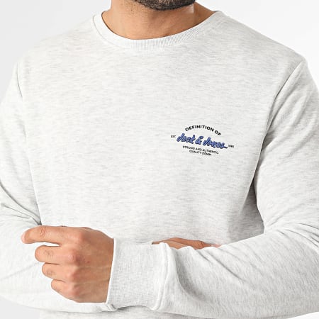 Jack And Jones - Lot De 2 Sweats Crewneck Brandon Noir Gris Chiné