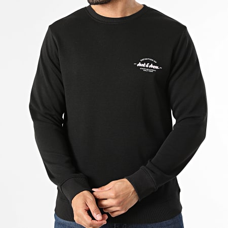 Jack And Jones - Lot De 2 Sweats Crewneck Brandon Noir Gris Chiné