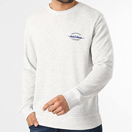 Jack And Jones - Lot De 2 Sweats Crewneck Brandon Noir Gris Chiné