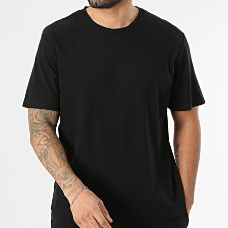 Jack And Jones - Ensemble Tee Shirt Et Short Jogging Solid Noir