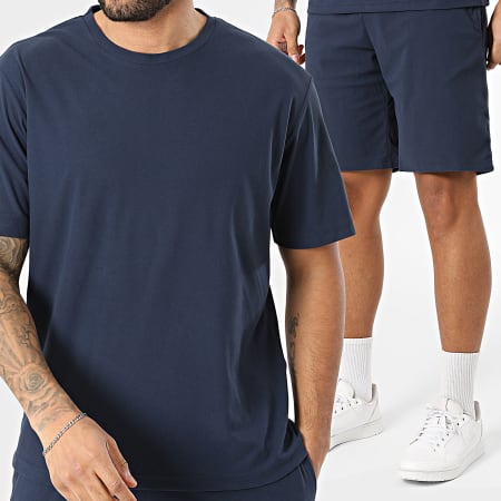 Jack And Jones - Ensemble Tee Shirt Et Short Jogging Solid Bleu Marine