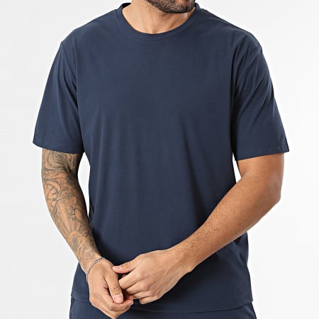 Jack And Jones - Ensemble Tee Shirt Et Short Jogging Solid Bleu Marine