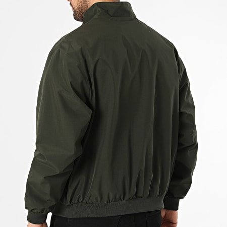 Jack And Jones - Veste Bomber Zippée Charge Stand Collar Vert Kaki