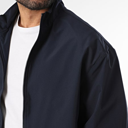 Jack And Jones - Veste Bomber Zippée Charge Stand Collar Bleu Marine