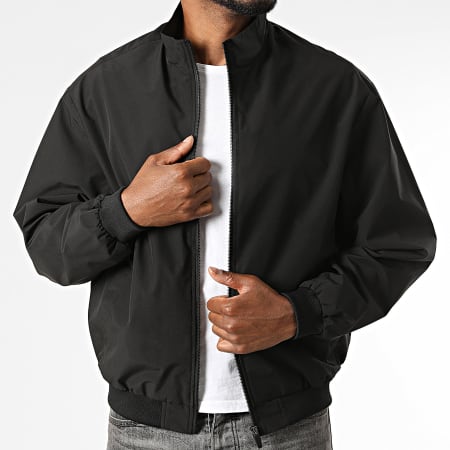 Jack And Jones - Veste Bomber Zippée Charge Stand Collar Noir