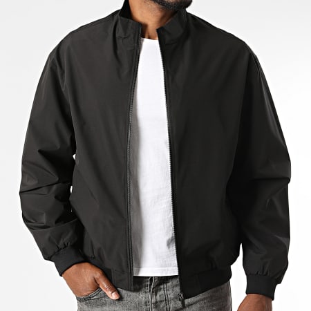 Jack And Jones - Veste Bomber Zippée Charge Stand Collar Noir