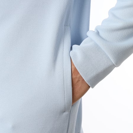 Polo Ralph Lauren - Sweat Col Zippé Original Player Ton Sur Ton Bleu Clair