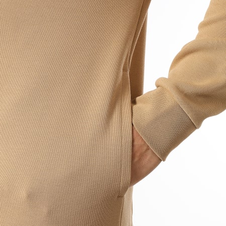 Polo Ralph Lauren - Sweat Col Zippé Original Player Ton Sur Ton Camel