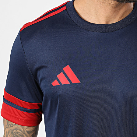 Adidas Sportswear - Ensemble Tee Shirt Et Short Jogging Squa 25 JG5833 JH3408 Bleu Marine Rouge