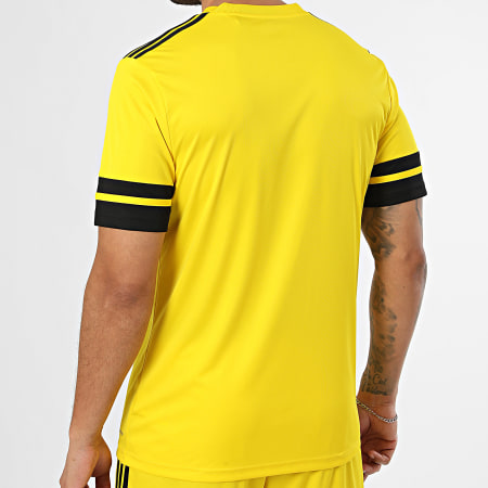 Adidas Sportswear - Ensemble Tee Shirt Et Short Jogging Squa 25 JG5831 JH3403 Jaune Noir
