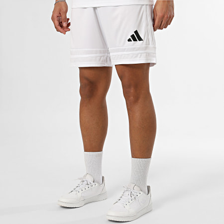 Adidas Sportswear - Ensemble Tee Shirt Et Short Jogging Squa 25 JG5834 JH3406 Blanc Noir