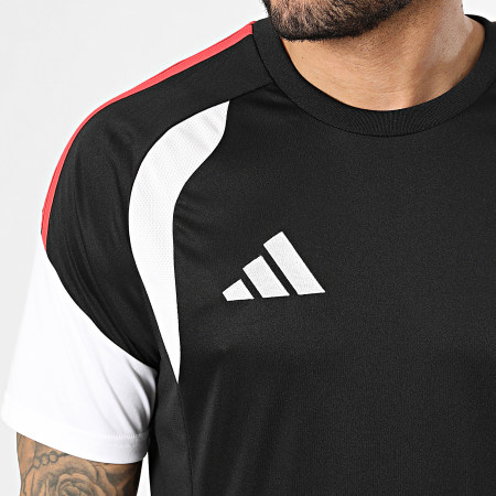 Adidas Sportswear - Ensemble Tee Shirt Et Short Jogging A Bandes Tiro 26 KB1357 KA8776 Noir Rouge Blanc