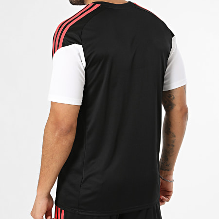 Adidas Sportswear - Ensemble Tee Shirt Et Short Jogging A Bandes Tiro 26 KB1357 KA8776 Noir Rouge Blanc