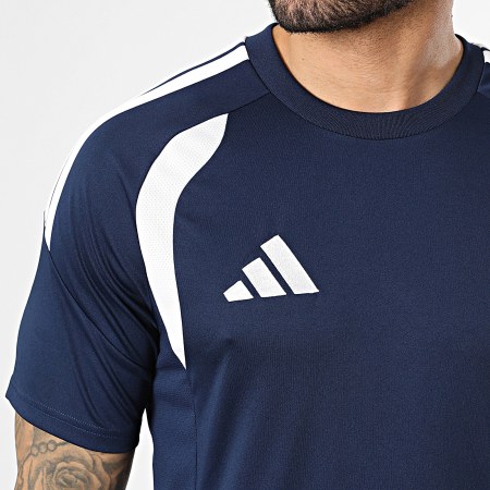 Adidas Sportswear - Ensemble Tee Shirt Et Short Jogging A Bandes Tiro 26 KB1360 KA8790 Bleu Marine Blanc