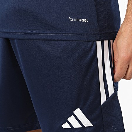 Adidas Sportswear - Ensemble Tee Shirt Et Short Jogging A Bandes Tiro 26 KB1360 KA8790 Bleu Marine Blanc