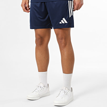 Adidas Sportswear - Ensemble Tee Shirt Et Short Jogging A Bandes Tiro 26 KB1360 KA8790 Bleu Marine Blanc