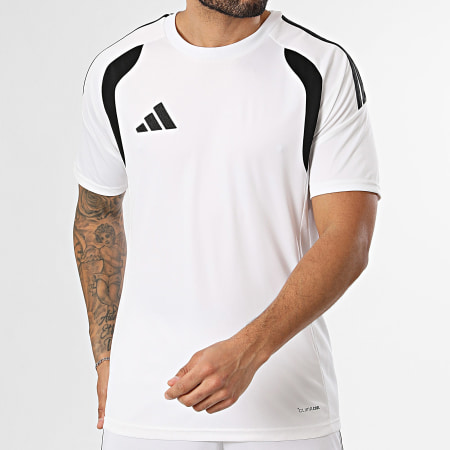 Adidas Sportswear - Ensemble Tee Shirt Et Short Jogging A Bandes Tiro 26 KB1352 KA8775 Blanc Noir