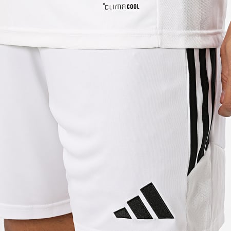 Adidas Sportswear - Ensemble Tee Shirt Et Short Jogging A Bandes Tiro 26 KB1352 KA8775 Blanc Noir