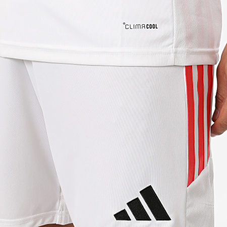 Adidas Sportswear - Ensemble Tee Shirt Et Short Jogging A Bandes Tiro 26 KR0367 KR0365 Blanc Noir Rouge