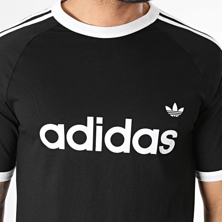Adidas Originals - Ensemble Tee Shirt Et Short Jogging A Bandes 3 Stripes Ringer KF0417 KE3566 Noir