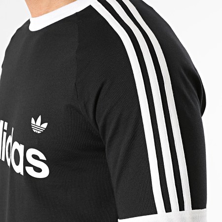 Adidas Originals - Ensemble Tee Shirt Et Short Jogging A Bandes 3 Stripes Ringer KF0417 KE3566 Noir