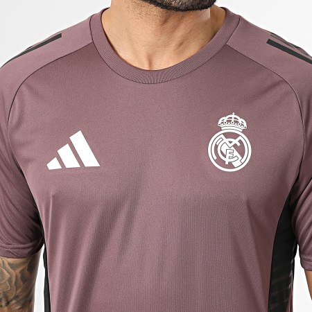 Adidas Sportswear - Ensemble Maillot De Foot Et Short Jogging A Bandes Real Madrid JZ9009 JZ9013 Violet Noir