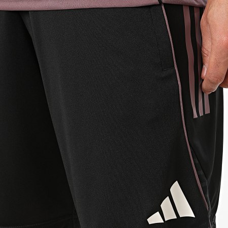 Adidas Sportswear - Ensemble Maillot De Foot Et Short Jogging A Bandes Real Madrid JZ9009 JZ9013 Violet Noir