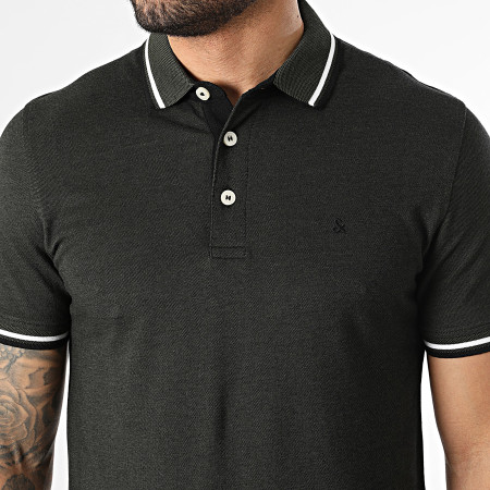 Jack And Jones - Lot De 2 Polos Manches Courtes Paulos Bleu Marine Vert Kaki Chiné