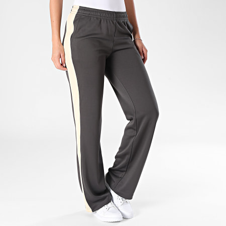 New Balance - Pantalón chándal con bandas mujer Slim WB61Q2R4 Gris Antracita Beige