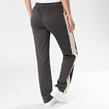 New Balance - Pantalón chándal con bandas mujer Slim WB61Q2R4 Gris Antracita Beige