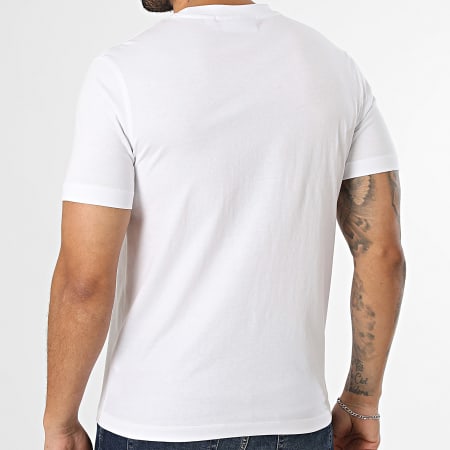 Sergio Tacchini - T-Shirt Marchio 41200 Bianco Blu Chiaro