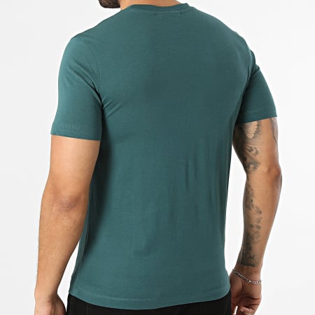 Sergio Tacchini - T-Shirt Marchio 41200 Verde Bottiglia Turchese