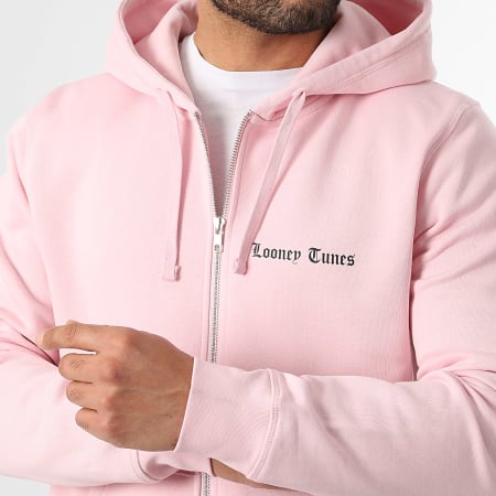 Looney Tunes - Sweat Zippé Capuche Titi Graff Rose