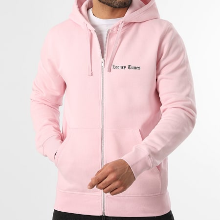Looney Tunes - Sweat Zippé Capuche Titi Graff Rose