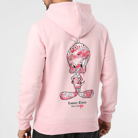 Looney Tunes - Sweat Zippé Capuche Titi Graff Rose