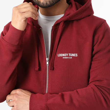 Looney Tunes - Sweat Zippé Capuche Represent Bugs Bordeaux