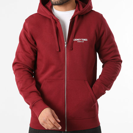 Looney Tunes - Sweat Zippé Capuche Represent Bugs Bordeaux