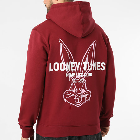 Looney Tunes - Sweat Zippé Capuche Represent Bugs Bordeaux