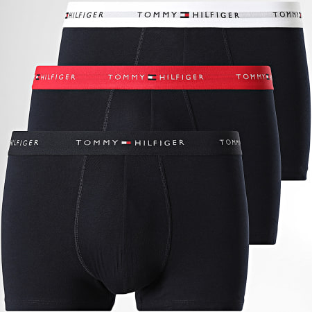 Tommy Hilfiger - Lot De 3 Boxers 3890 Bleu Marine Blanc Rouge