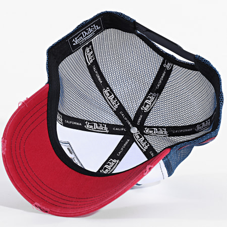 Von Dutch - Casquette Trucker WB07 Bleu Marine Blanc Rouge