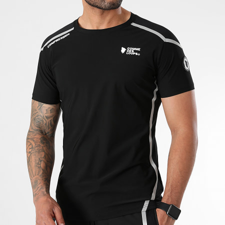 Comme Des Loups - T-Shirt Compressor Preto Reflexivo