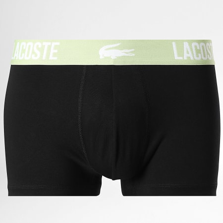 Lacoste - Lot De 5 Boxers Classic Noir Vert
