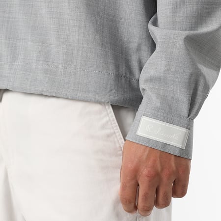 Lacoste - SovraCamicia Logo Ricamato Coccodrillo Ton Sur Ton Grigio Mélange