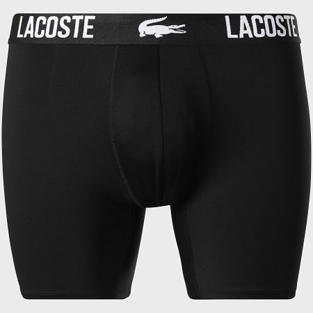 Lacoste - Lot De 3 Boxers Classic Noir Gris Blanc Vert